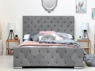 Sleep Design Buckingham 5ft Kingsize Grey Velvet Bed Frame Thumbnail