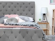 Sleep Design Buckingham 4ft6 Double Grey Velvet Bed Frame Thumbnail