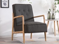 Sleep Design Farley Charcoal Grey Fabric Chair Thumbnail