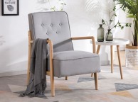 Sleep Design Farley Light Grey Fabric Chair Thumbnail