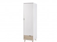 LPD Stockholm 1 Door Wardrobe In White And Oak Thumbnail