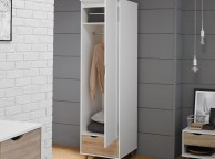 LPD Stockholm 1 Door Wardrobe In White And Oak Thumbnail