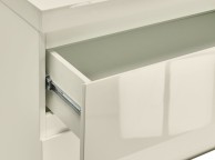 LPD Puro 2 Drawer Bedside In Cream Gloss Thumbnail