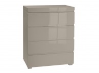 LPD Puro 4 Drawer Chest In Stone Gloss Thumbnail