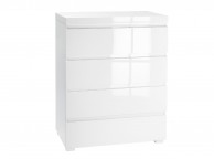 LPD Puro 4 Drawer Chest In White Gloss Thumbnail