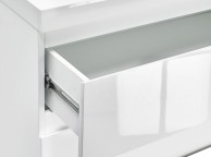 LPD Puro 2 Drawer Bedside In White Gloss Thumbnail