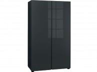 LPD Puro 2 Door Wardrobe In Charcoal Gloss Thumbnail