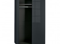 LPD Puro 2 Door Wardrobe In Charcoal Gloss Thumbnail