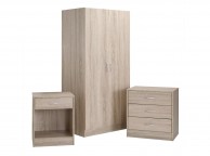 LPD Delta Bedroom Furniture Set In Oak Finish Thumbnail