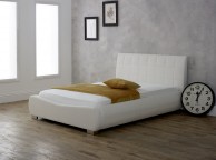 Limelight Dorado 4ft6 Double White Faux Leather Bed Frame Thumbnail