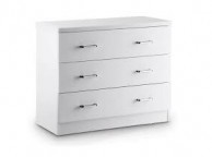 LPD Novello 3 Drawer Chest In White Gloss Thumbnail