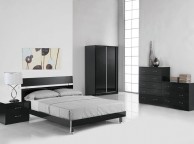 LPD Novello 3 Drawer Chest In Black Gloss Thumbnail