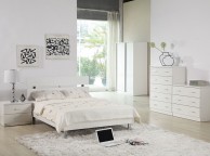 LPD Novello 5 Drawer Chest In White Gloss Thumbnail