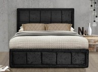 Birlea Hannover 4ft6 Double Black Crushed Velvet Fabric Ottoman Bed Thumbnail