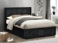 Birlea Hannover 4ft Small Double Black Crushed Velvet Fabric Ottoman Bed Thumbnail