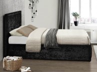 Birlea Hannover 5ft Kingsize Black Crushed Velvet Fabric Ottoman Bed Thumbnail