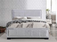 Birlea Hannover 4ft Small Double Steel Crushed Velvet Fabric Bed Frame Thumbnail