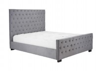 Birlea Marquis 4ft6 Double Grey Velvet Fabric Bed Frame Thumbnail