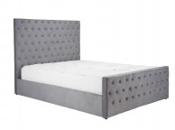 Birlea Marquis 5ft Kingsize Grey Velvet Fabric Ottoman Bed Frame Thumbnail