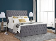 Birlea Marquis 4ft6 Double Grey Velvet Fabric Ottoman Bed Frame Thumbnail