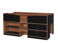 Birlea Merlin Cabin Bed Black And Walnut Thumbnail