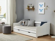 Birlea Brixton 3ft Single White Wooden Guest Day Bed Thumbnail