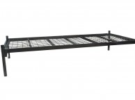 Metal Beds Platform 4ft (120cm) Small Double Contract Black Metal Bed Frame Thumbnail