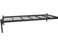 STORE CLEARANCE Metal Beds Platform 4ft (120cm) Small Double Contract Black Metal Bed Frame Thumbnail
