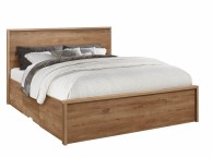 Birlea Stockwell 4ft Small Double Oak Finish Wooden Bed Frame With Drawers Thumbnail