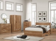 Birlea Stockwell 5ft Kingsize Oak Finish Wooden Bed Frame With Drawers Thumbnail