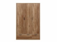 Birlea Stockwell Oak Finish 3 Door 2 Drawer Wardrobe Thumbnail
