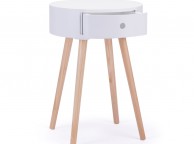 Birlea Quinn White 1 Drawer Side Table Thumbnail