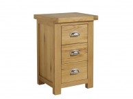 Birlea Woburn Oak 3 Drawer Large Bedside Thumbnail