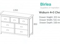 Birlea Woburn Oak 4 Plus 3 Drawer Chest Thumbnail