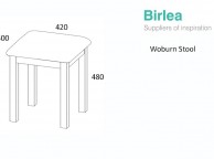 Birlea Woburn Oak Dressing Table Stool Thumbnail