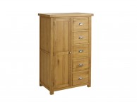 Birlea Woburn Oak 1 Door 5 Drawer Wardrobe Thumbnail