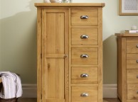 Birlea Woburn Oak 1 Door 5 Drawer Wardrobe Thumbnail