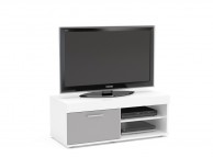 Birlea Edgeware Small TV Unit In White And Grey Thumbnail
