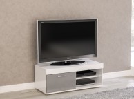 Birlea Edgeware Small TV Unit In White And Grey Thumbnail