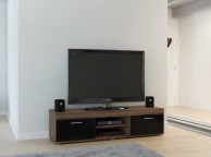 Birlea Edgeware TV Unit In Walnut And Black Thumbnail