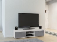 Birlea Edgeware TV Unit In White And Grey Thumbnail