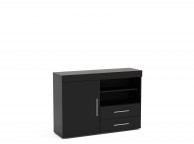 Birlea Edgeware 1 Door 2 Drawer Sideboard In Black Thumbnail