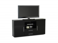 Birlea Edgeware 2 Door 2 Drawer Sideboard In Black Thumbnail