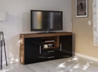 Birlea Edgeware 2 Door 2 Drawer Sideboard In Walnut And Black Thumbnail