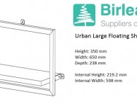 Birlea Urban Rustic Finish Large Size Floating Shelf Thumbnail