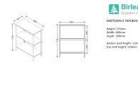 Birlea Midtown 3 Tier Bookcase Thumbnail