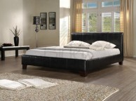 Birlea Brooklyn Black 5ft Kingsize Faux Leather Bed Frame Thumbnail