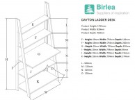 Birlea Dayton Ladder Desk In Oak Thumbnail