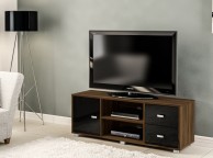 Birlea Covent TV Unit In Walnut And Black Thumbnail