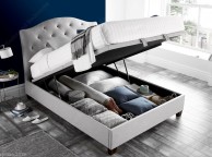 Kaydian Lindisfarne 4ft6 Double Stone Fabric Ottoman Storage Bed Thumbnail